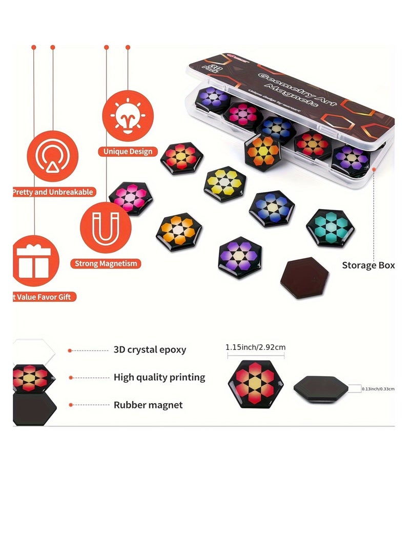 None/Brand 30Pack Decorative Magnets Art Fridge Magnets Cute Refrigerator Magnets Glass Magnets for Locker Whiteboard School Office and Kitchen - Image 3