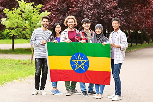 DANF FLAG DANF Ethiopia Flag 3ftx5ft Ethiopic Ethiopian National Flags Polyester with Brass Grommets 3x5 Foot Flag - Image 4