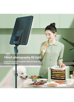 General 19-inch Led Camera Flat Light Mobile Phone Camera Photography Video Live Square Fill Light-Color:19 Inch Square Lamp  - Image 2