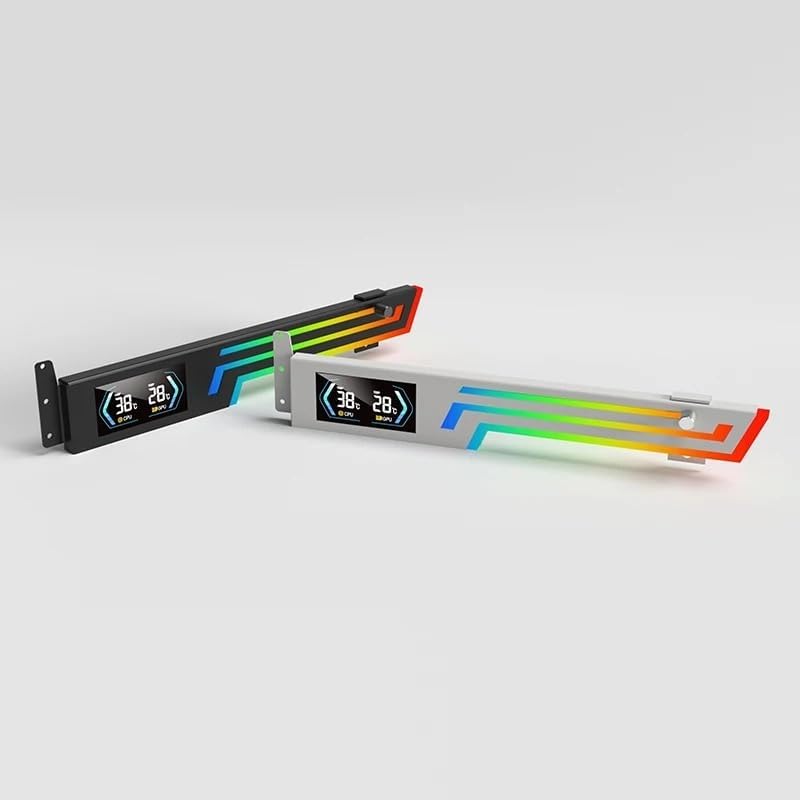 Digital Version ARGB 5V 3PIN Graphics Card Bracket Adjustable Height ARGB Aura SYNC Computer Graphics Card VGA Bracket(1pc 9inch 6claws) - Image 3