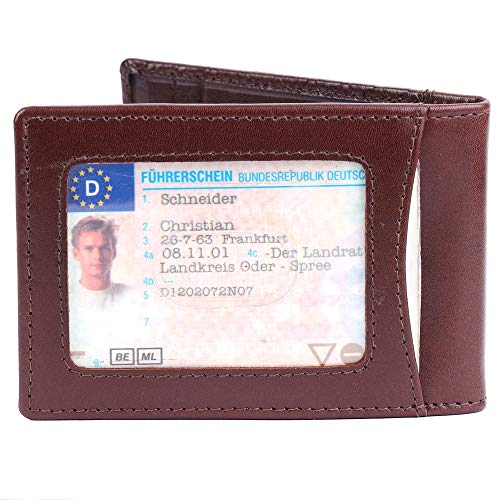 Brooklyn Bridge Genuine Leather Money Clip Wallet for Men VT Brown – Premium Slim RFID Protected Wallet with Cash Clip & Multiple Card Slots, Stylish Front Pocket Design, Gift for Men - Image 4