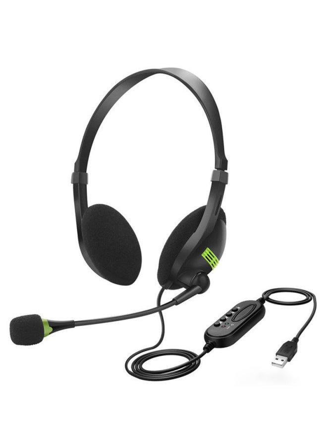 Neutral Computer Usb Interface Headset Headset Headset Office Headset Customer Service Telephone With Microphone Aviation Headset - Image 1