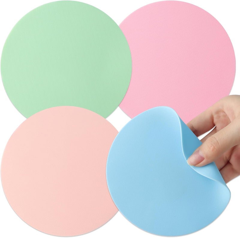 Aixoom Rubber Jar Opener Pads Set of 4, Round Heat-insulated Non-Slip Gripper Pads for Jars, Kitchen Tool for Easy Opening (Circle, Light Color) - Image 1