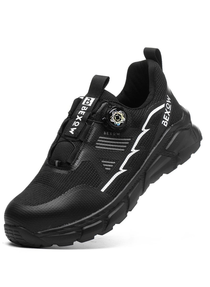BEXOW Premium Safety Shoes Steel Toe Lightweight Slip Resistant Breathable Work Sneakers with Kevlar Midsole Anti-Smashing Puncture Proof Comfortable Industrial Footwear for Men and Women - Image 1