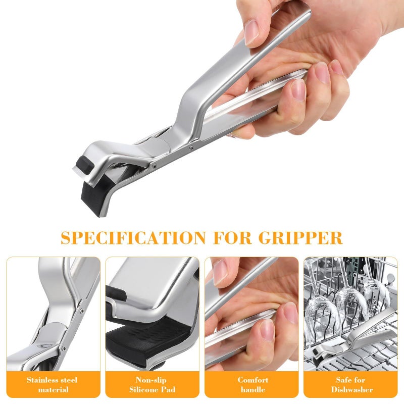 Stainless Steel Anti Scald Bowl Clip Hot Plate Holder Kitchen Dish Lifter - Image 3