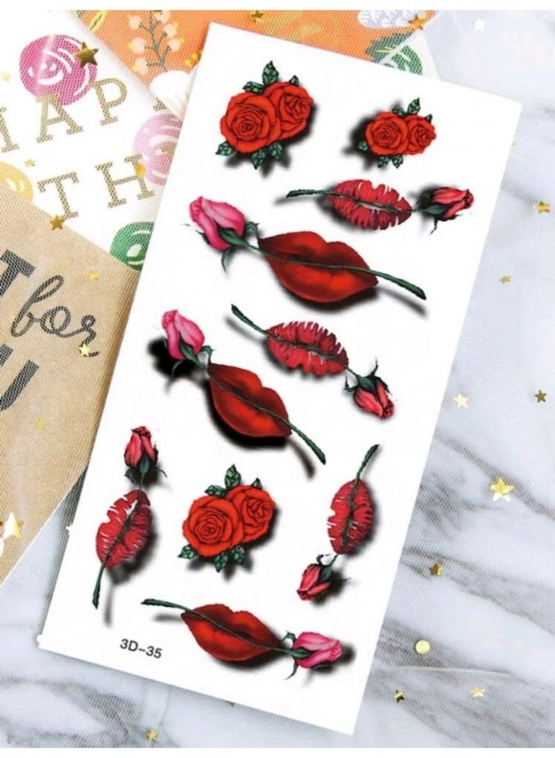 Waterproof Temporary Tattoo Stickers for Women Realistic Cherry 2Pc - Image 4