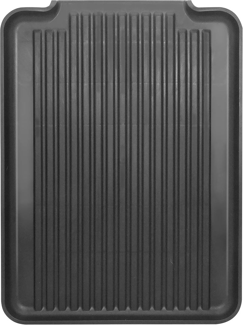 Oggi Dish Drain Board & Drying Rack Tray for Kitchen - Ideal Rigid Drainboard, Plate & Glass Drainer Tray, Dish Drain Boards for Kitchen Counter, 12.75 x 17.25 - Black - Image 1