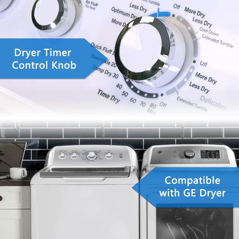 Hpuy We01X24552 Dryer Control Knob Compatible For Ge Dryer Knob Replacement  Replace Ap6026722 4396547 Ps11736611 2Pcs - Image 3