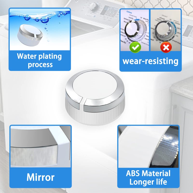 Hpuy We01X24552 Dryer Control Knob Compatible For Ge Dryer Knob Replacement  Replace Ap6026722 4396547 Ps11736611 2Pcs - Image 4