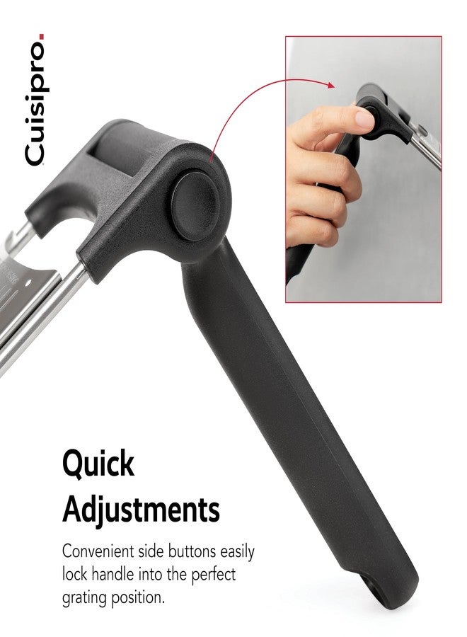 CUISIPRO Surface Glide Technology Stainless Steel Folding Handle Grater, Coarse - Image 5