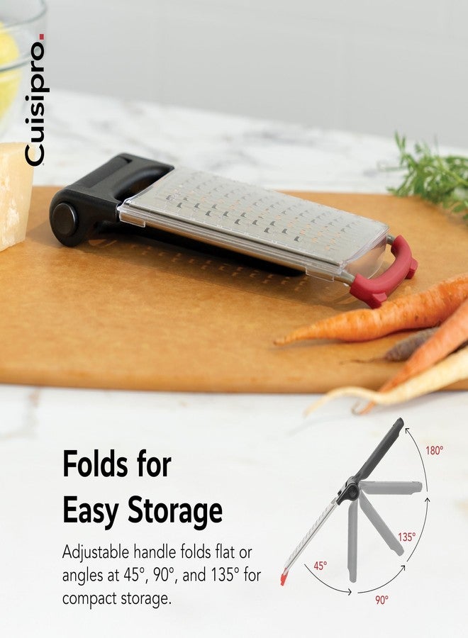 CUISIPRO Surface Glide Technology Stainless Steel Folding Handle Grater, Coarse - Image 4