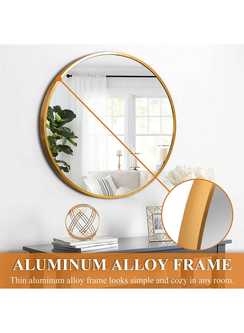 تايمي مرآة ميكب دائرية 120سم باطار ذهبي , مرآة مكياج مناسبة للتسريحة وغرف اللبس  و غرفه النوم - Image 5