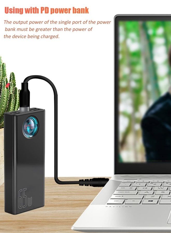 vienon 5ft PD USB Type C Male Input to DC 5.5 x 2.1mm Male Power Charging Cable up to 100W(65W-100W)(5521-100W) - Image 4
