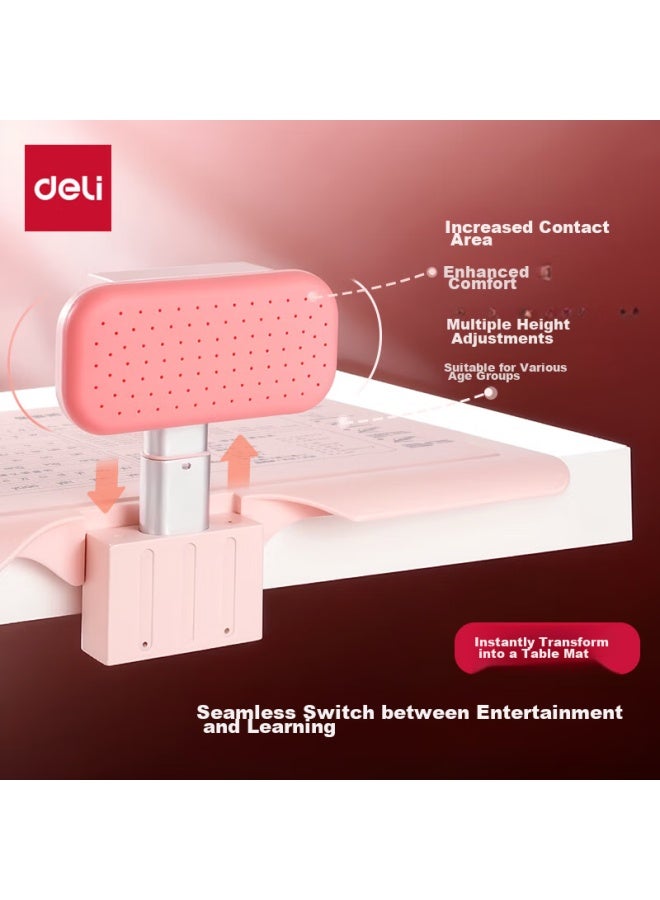Deli Posture Corrector, Hidden Student Writing Aid, Children's Posture Correction, Hunchback, Myopia, Desktop Writing Stand, No Installation Required, Birthday And Back-to Gift, Pink - Image 1