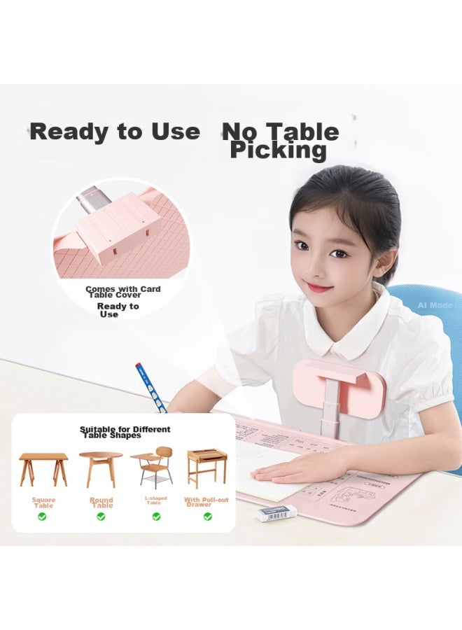 Deli Posture Corrector, Hidden Student Writing Aid, Children's Posture Correction, Hunchback, Myopia, Desktop Writing Stand, No Installation Required, Birthday And Back-to Gift, Pink - Image 3