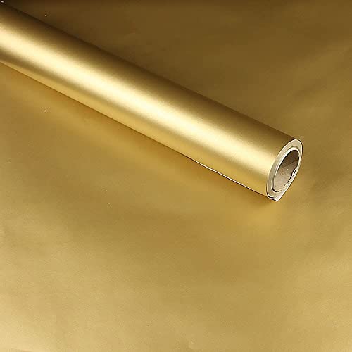 HOME13™ Vinyl Matellic Car Wrap Sticker Sheet Roll Air Release Bubble Free Wrap Sticker (12x100 Inches, Gold Metallic) - Image 1