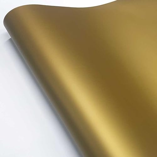 HOME13™ Vinyl Matellic Car Wrap Sticker Sheet Roll Air Release Bubble Free Wrap Sticker (12x100 Inches, Gold Metallic) - Image 2