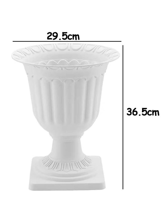 HOME TASTE Decorative Vase Planter Pots For Garden Decor - Flower Seedlings Nursery Pot Flower Plant Container - Durable Plastic Plant Pot For Indoor And Outdoor Use (Medium) - Image 2