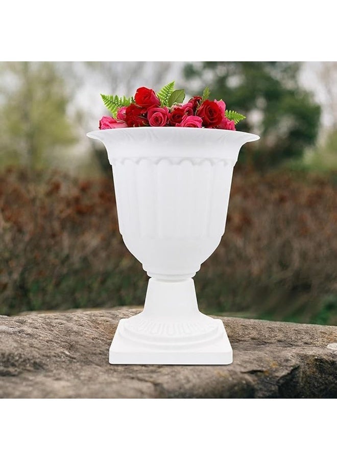 HOME TASTE Decorative Vase Planter Pots For Garden Decor - Flower Seedlings Nursery Pot Flower Plant Container - Durable Plastic Plant Pot For Indoor And Outdoor Use (Medium) - Image 4