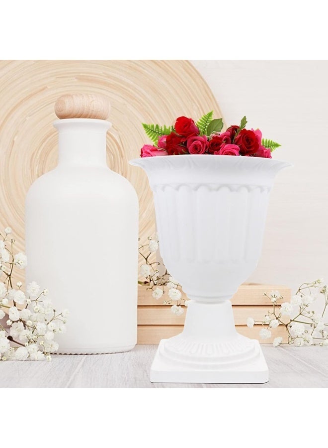 HOME TASTE Decorative Vase Planter Pots For Garden Decor - Flower Seedlings Nursery Pot Flower Plant Container - Durable Plastic Plant Pot For Indoor And Outdoor Use (Medium) - Image 3