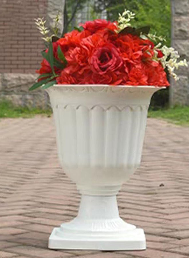 HOME TASTE Decorative Vase Planter Pots For Garden Decor - Flower Seedlings Nursery Pot Flower Plant Container - Durable Plastic Plant Pot For Indoor And Outdoor Use (Medium) - Image 1