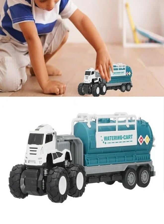 SHIPEASE Unbreakable Friction Powered Watering Cart Miniature Trailer Metal Die-Cast Oil &Water Tanker Transport Truck Toys for Kids Boys Girls Pull Back Vehicle (Multicolor, Pack of 1) - Image 3