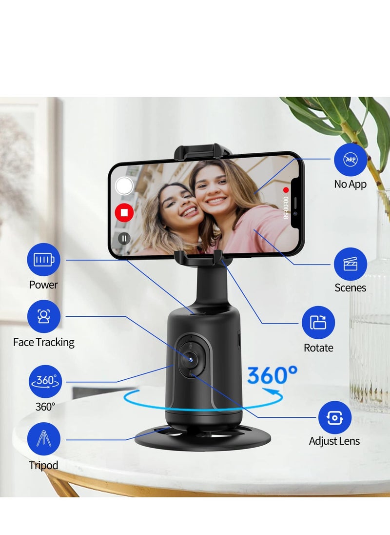 فيبارتي ذكي 360 درجة تتبع الوجه التلقائي Gimbal Desktop Selfie Stabilizer Robot Cameraman مع عدسة قابلة للتعديل قاعدة ثابتة حامل هاتف للهواتف الذكية Vlog Live Streaming Video Chat  - Image 3