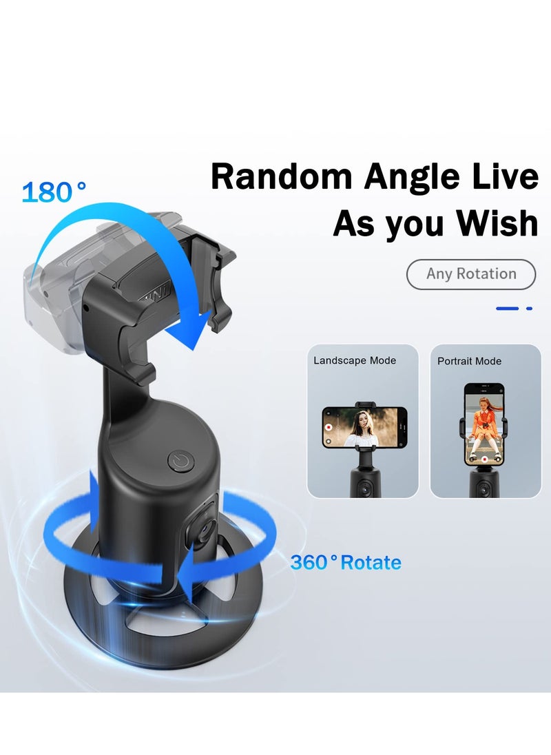 فيبارتي ذكي 360 درجة تتبع الوجه التلقائي Gimbal Desktop Selfie Stabilizer Robot Cameraman مع عدسة قابلة للتعديل قاعدة ثابتة حامل هاتف للهواتف الذكية Vlog Live Streaming Video Chat  - Image 4