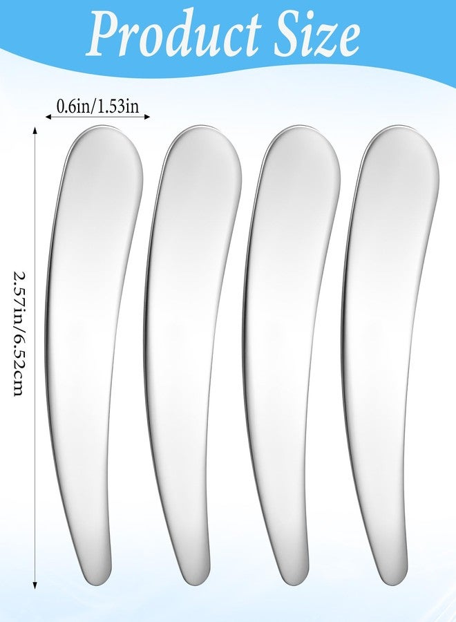 Thrymme 4PCS Skincare Spatula, Mini Face Cream Spatula for Cosmetics, Reusable Skincare Scoop for Mixing Sampling Cream Eye Face - Image 2