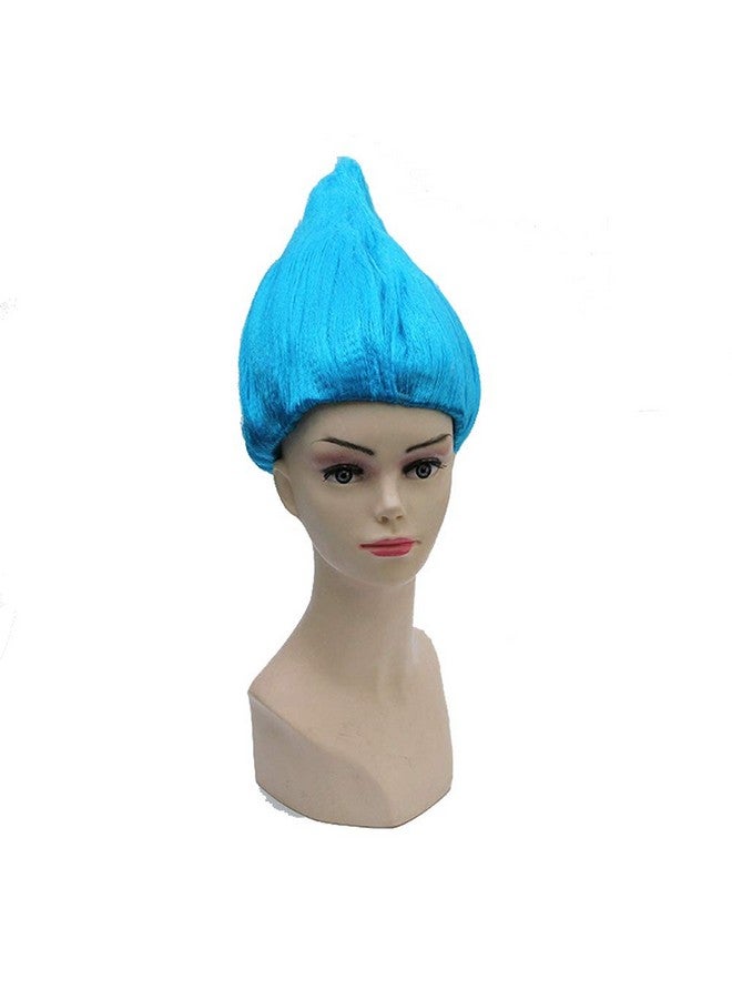 BERON Flame Shape Hair Cosplay Costume Party Blue Wig Halloween Wig (Light Blue) - Image 1