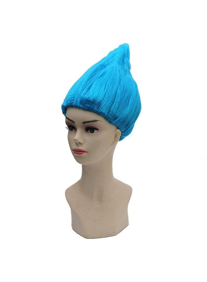 BERON Flame Shape Hair Cosplay Costume Party Blue Wig Halloween Wig (Light Blue) - Image 2