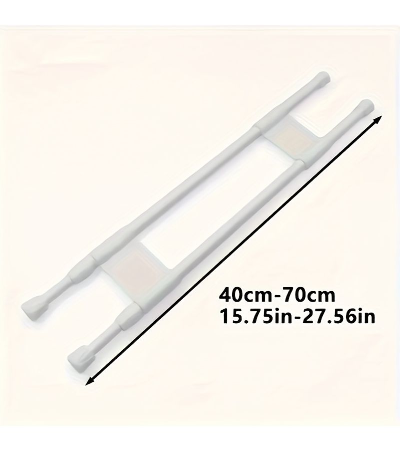 White RV Cabinet Shelves With Wardrobe Rods And Adjustable Refrigerator Panels Removable Accessories For RV Modifications - Image 2