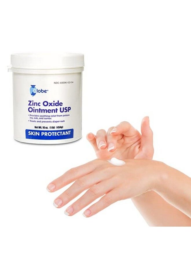 Globe - 16 Oz Globe Zinc Oxide 20% Skin Protectant Barrier Ointment Treatment For Diaper Rash Relief From Poison Ivy Sumac & Oak Protects From Wetness Protects Chafed Skin - Image 1