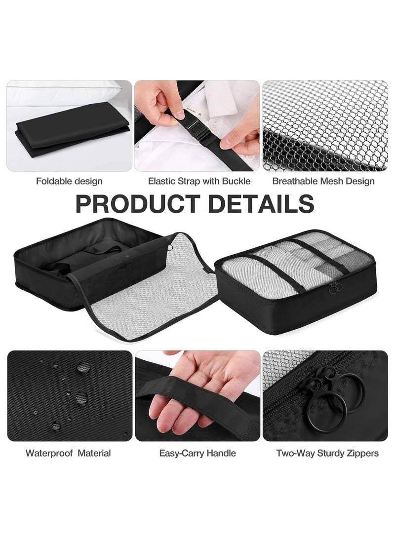 Generic - 11Pcs Packing Cube set Packing Luggage Organizers for Travel Packing Organizers with Laundry Bag Compression Storage Shoe Bag Makeup Bag Clothing Underwear Bag for Man & Woman (Black) - Image 1