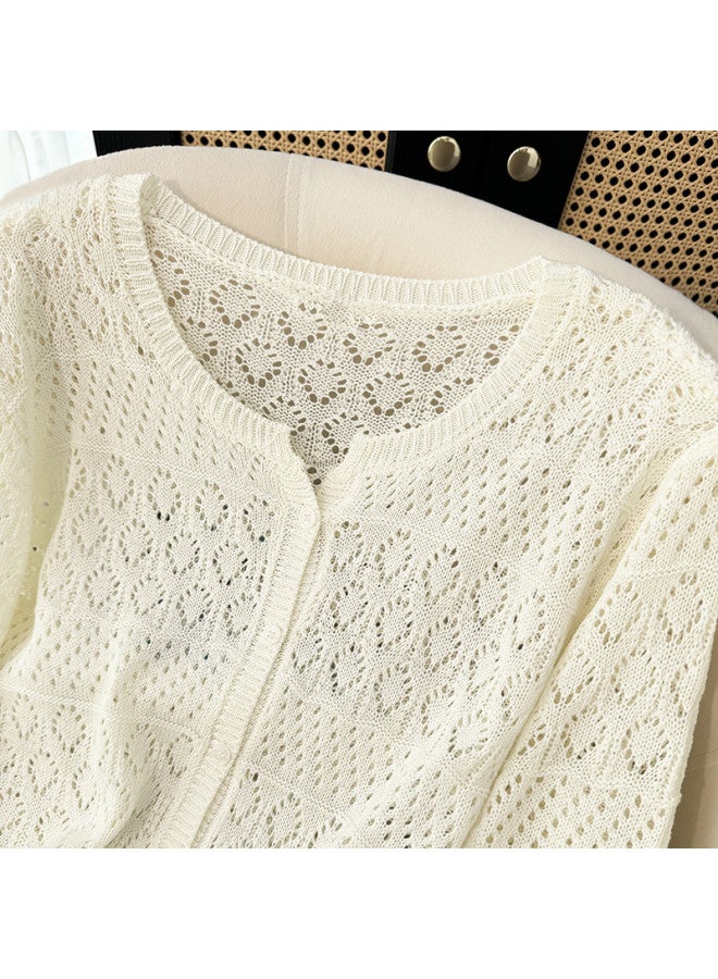 XINYANG French Lace Long Sleeve Knitted Top Women'S 2025 Early Autumn Air Conditioning Cardigan Outerwear Open Front Sweater - Image 3