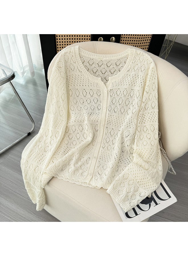 XINYANG French Lace Long Sleeve Knitted Top Women'S 2025 Early Autumn Air Conditioning Cardigan Outerwear Open Front Sweater - Image 2