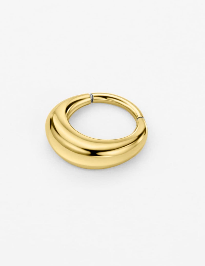 FANSING 18k Gold-plated Surgical Steel Septum Jewelry 16g Septum Rings 8mm Septum Hoop 16 Gauge Earlobe Piercing Jewelry - Image 4