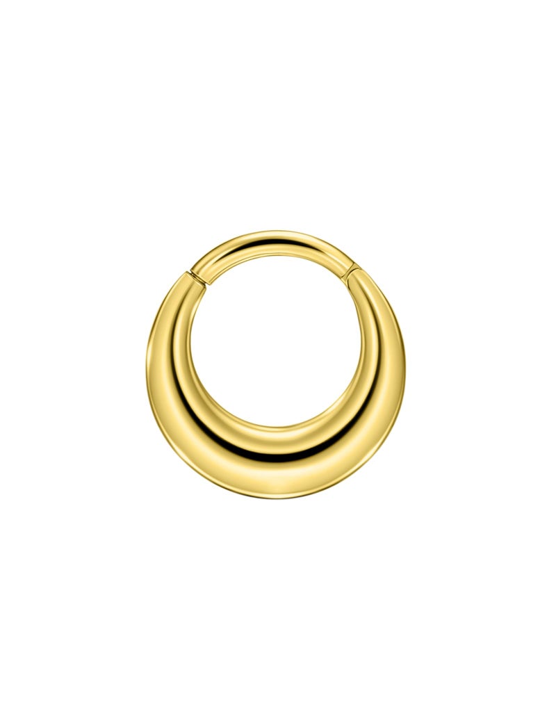 FANSING 18k Gold-plated Surgical Steel Septum Jewelry 16g Septum Rings 8mm Septum Hoop 16 Gauge Earlobe Piercing Jewelry - Image 1
