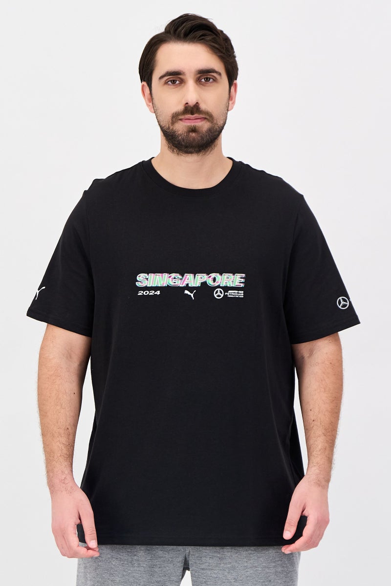 Puma x AMG Petronas Formula One Team Men Sportswear Fit Outdoor T-Shirt, Black - Image 1