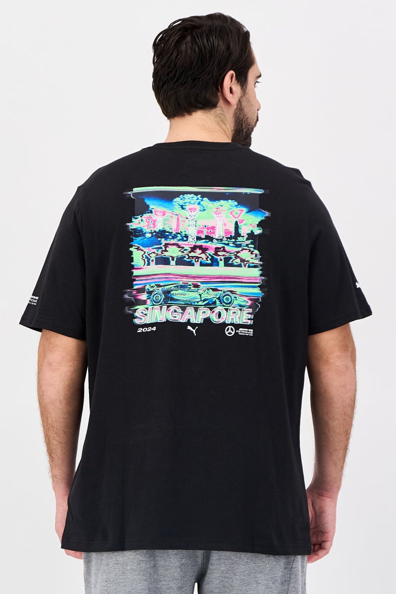 Puma x AMG Petronas Formula One Team Men Sportswear Fit Outdoor T-Shirt, Black - Image 2