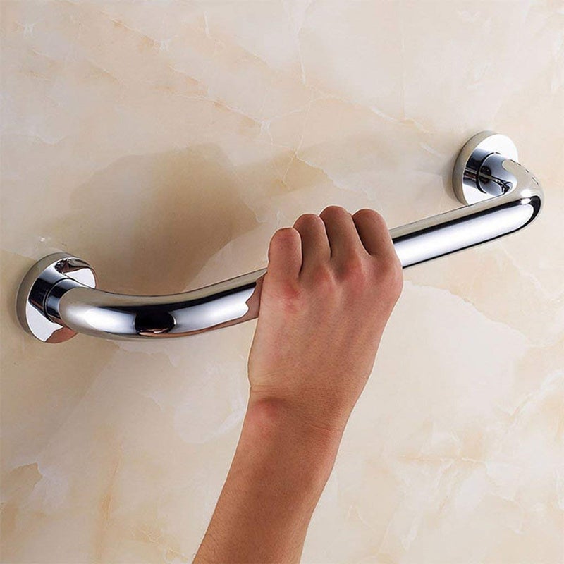 MYRA Stainless Steel Bathroom Grab Bar Home Assist Safety Helping Handle Bars, 8 inch - Image 2