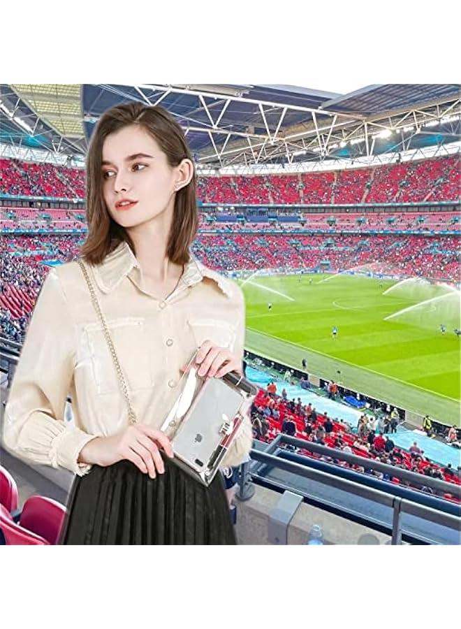 Arabest Small Clear Purse Stadium Approved for Women,Cute Clear Crossbody Bag for Sports Event,Concert,Gameday - Image 2