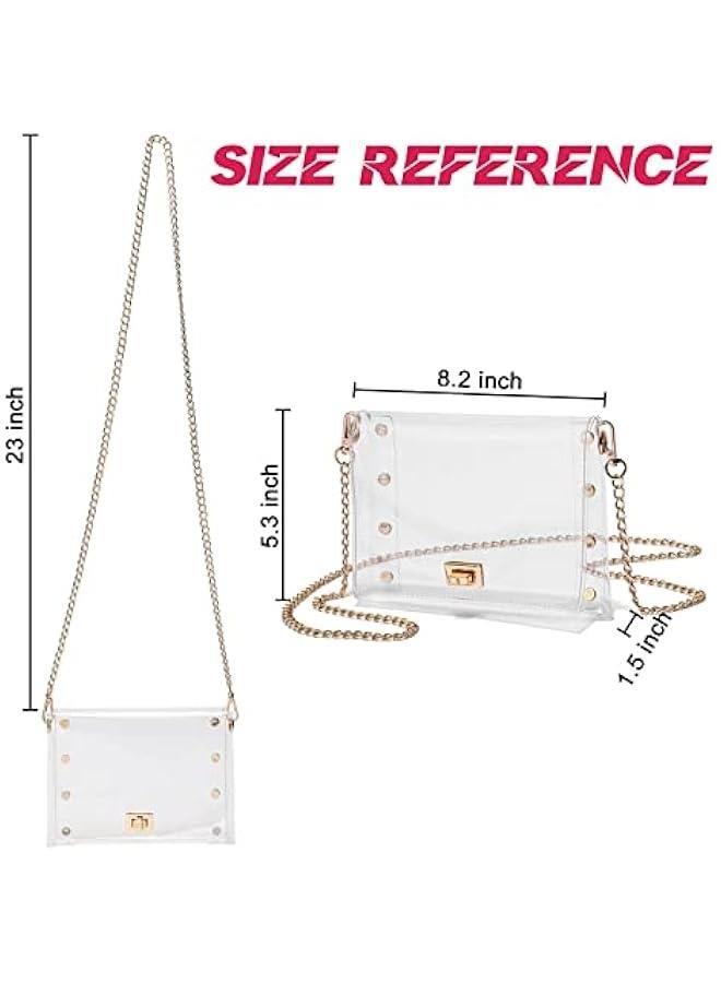 Arabest Small Clear Purse Stadium Approved for Women,Cute Clear Crossbody Bag for Sports Event,Concert,Gameday - Image 4