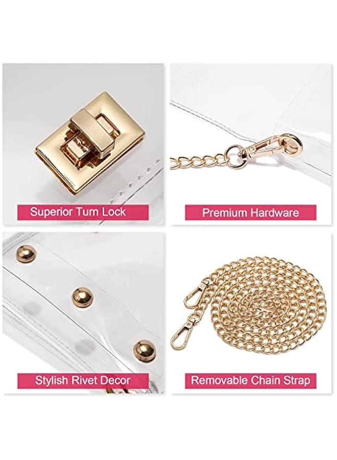 Arabest Small Clear Purse Stadium Approved for Women,Cute Clear Crossbody Bag for Sports Event,Concert,Gameday - Image 5