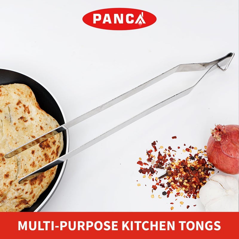 Laxmi Kitchenwere Chimta Pakkad Sansi Combo 3pcs Stainless Steel Tongs Set Small Kitchen Tool for Cooking Food Preparation - Image 3