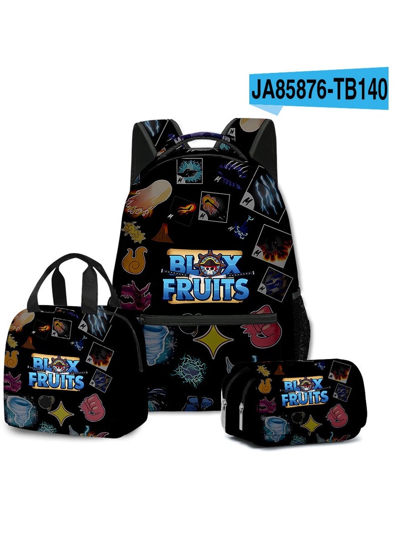 Blox - Cartoon Backpack Three-piece Student School Bag - Image 1