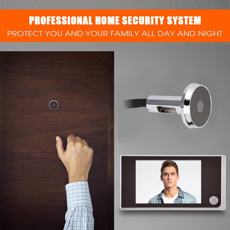 Socobeta Digital Peephole Viewer Doorbell Mini HD Smart Security Camera 3.5 inches Indoor LCD Screen - Image 4