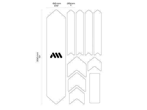 All Mountain Style Bike Frame Protector Extra - Universal Fit, 10-Piece Set for Down Tube, Chainstay, Cable Wear, High-Impact Honeycomb PVC - Image 5
