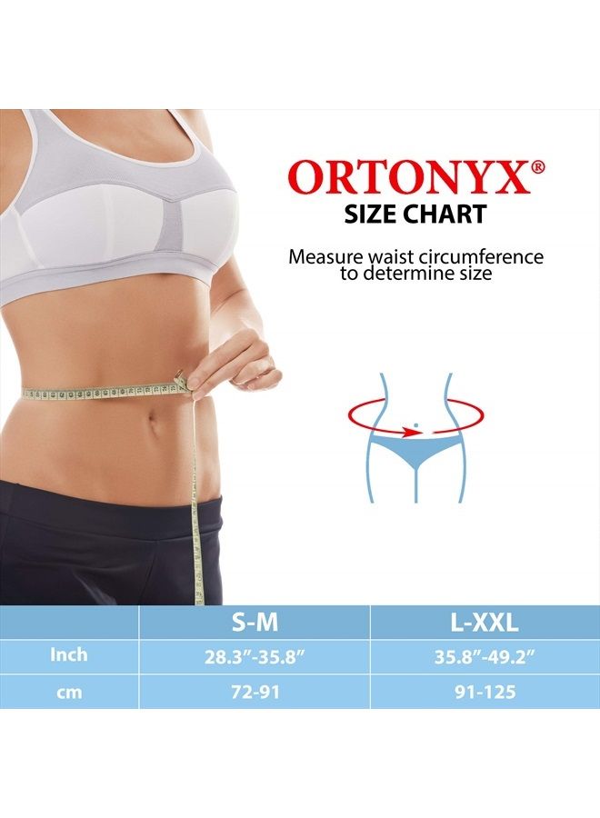 Ortonyx حزام فتق السرة للرجال والنساء - حزام دعم البطن مع وسادة ضغط - مساعدة جراحية لمنع فتق السرة والبطن والشرج والسرة (كبير جدًا - XXL) - Image 5