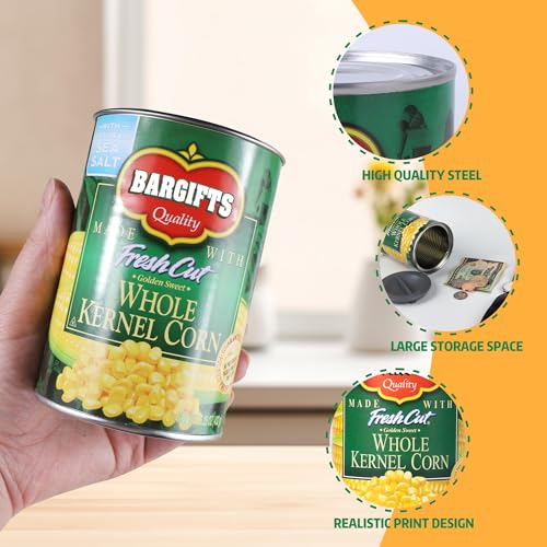 BarGifts Hidden Safe Fake Can with Hidden Compartment, Hidden Storage Keep Your Valuables Safe Like Money, Keys, and Jewelry- Corn - Image 3